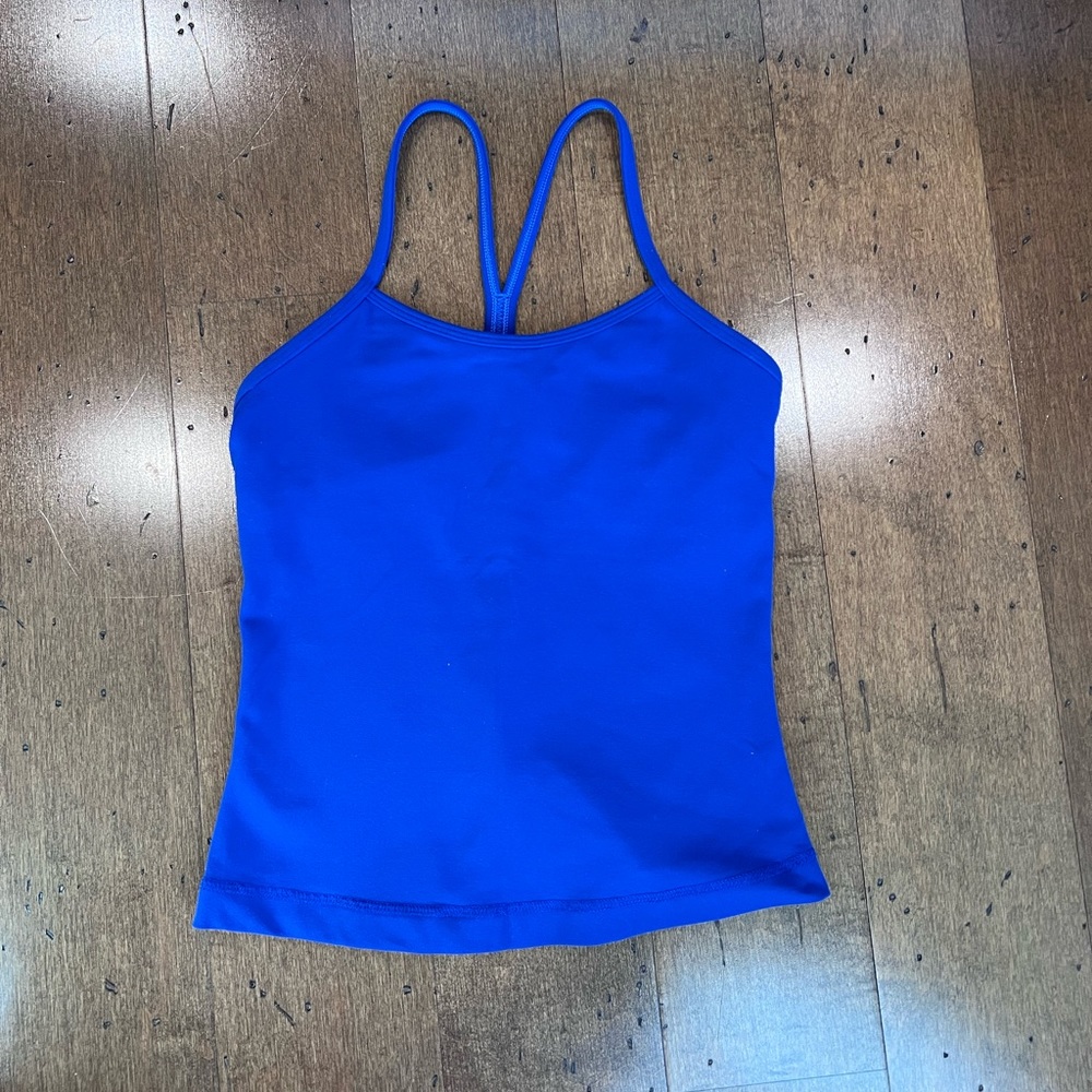 COBALT BLUE Cropped Power Y lululemon tank